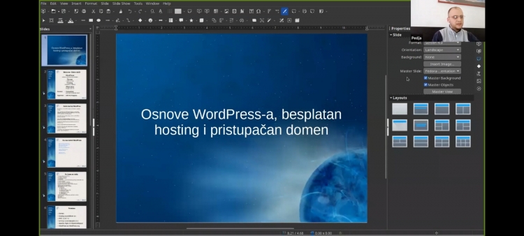 Webinar Osnove WordPress-a, besplatan hosting i pristupačan domen