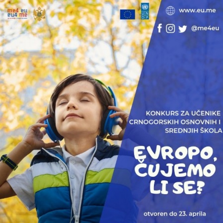 Konkurs za učenike crnogorskih osnovnih i srednjih škola &quot;EVROPO, ČUJEMO LI SE?&quot;